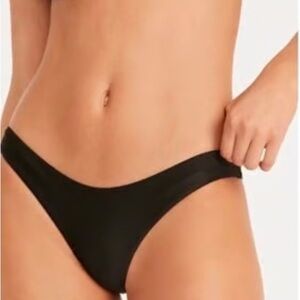 J. Crew Women’s Classic Black Curved-waist cheeky bikini bottom Size Medium NWT